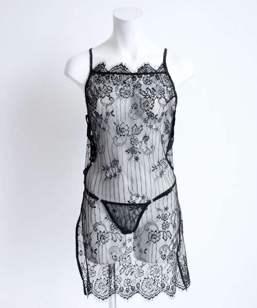 vintage バタフライ ランジェリーキャミ nodress itimi バックオープン バタフライ キャミワンピース ランジェリー