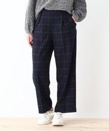 DRESKIP | ベルト付き両面起毛チェックワイドパンツ(その他パンツ)