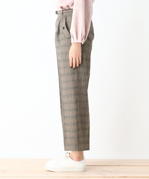 DRESKIP（ドレスキップ）の「◆ベルト付き両面起毛チェックワイドパンツ（その他パンツ・レディース・グレー系その他/ダークブラウン系1/ネイビー系1・02/03/04）」の15枚目の写真