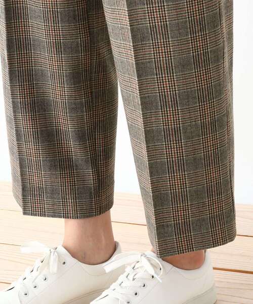 DRESKIP（ドレスキップ）の「◆ベルト付き両面起毛チェックワイドパンツ（その他パンツ・レディース・グレー系その他/ダークブラウン系1/ネイビー系1・02/03/04）」の18枚目の写真