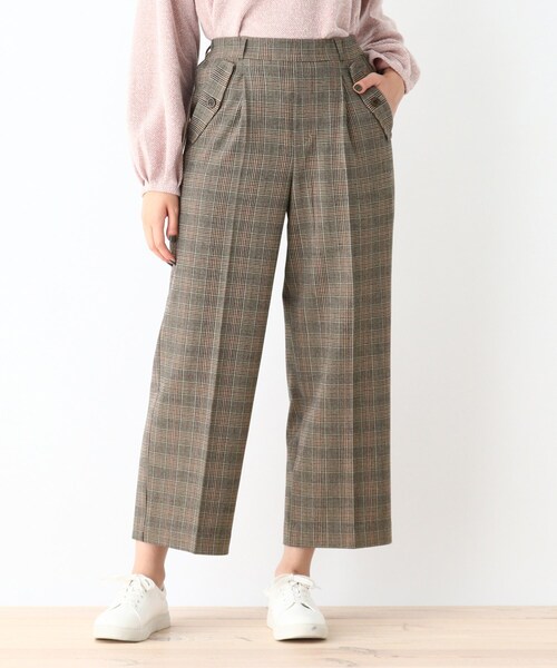 DRESKIP（ドレスキップ）の「◆ベルト付き両面起毛チェックワイドパンツ（その他パンツ・レディース・グレー系その他/ダークブラウン系1/ネイビー系1・02/03/04）」の20枚目の写真