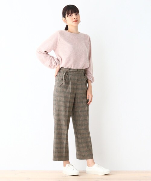DRESKIP（ドレスキップ）の「◆ベルト付き両面起毛チェックワイドパンツ（その他パンツ・レディース・グレー系その他/ダークブラウン系1/ネイビー系1・02/03/04）」の21枚目の写真