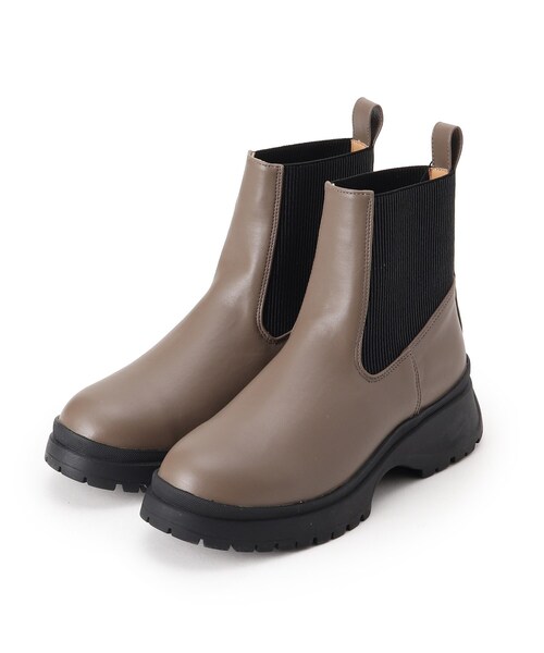 SHOO・LA・RUE（シューラルー）の「◆厚底サイドゴアブーツ（ブーツ・レディース・ブラック/ナチュラル/ブラウン系その他・35/45）」の3枚目の写真