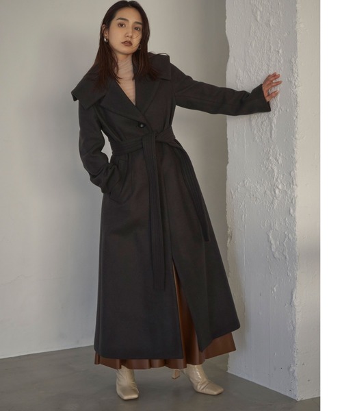 FRAY I.D(フレイアイディー)の「フェイクレザータックフレアスカート(スカート・レディース・キャメル/アイボリー/モカ・1/0/00)」の11枚目の写真