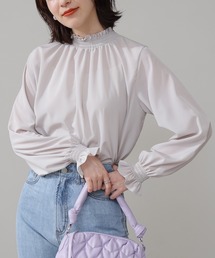N.(N. Natural Beauty Basic) | シャーリングハイネックブラウス(シャツ/ブラウス)