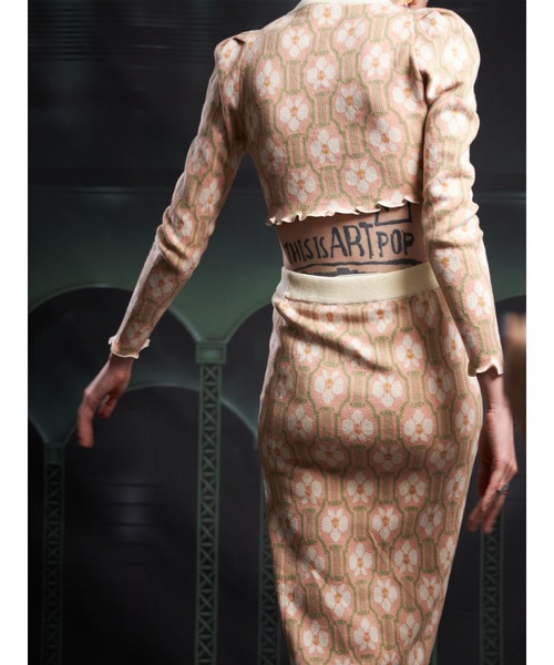 PAMEO POSE（パメオポーズ）の「Cattleya Pattern Cardigan（カーディガン/ボレロ・レディース・ホワイト/ブラック/ブルー/レッド・FREE）」の18枚目の写真