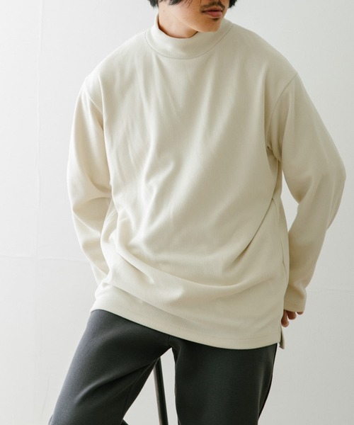 ITEMS URBANRESEARCH（アイテムズ アーバンリサーチ）の「ハイネックリブカットソー（Tシャツ/カットソー・メンズ・ブラック/オフホワイト/ベージュ・MEDIUM/LARGE）」の7枚目の写真