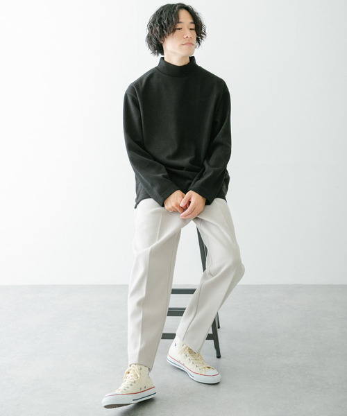 ITEMS URBANRESEARCH（アイテムズ アーバンリサーチ）の「ハイネックリブカットソー（Tシャツ/カットソー・メンズ・ブラック/オフホワイト/ベージュ・MEDIUM/LARGE）」の5枚目の写真