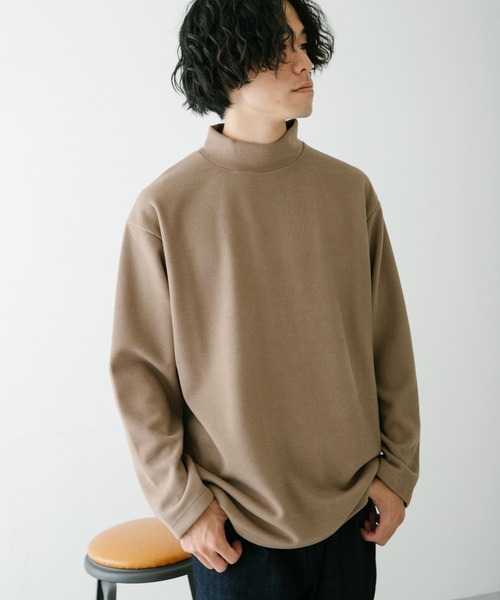 ITEMS URBANRESEARCH（アイテムズ アーバンリサーチ）の「ハイネックリブカットソー（Tシャツ/カットソー・メンズ・ブラック/オフホワイト/ベージュ・MEDIUM/LARGE）」の14枚目の写真