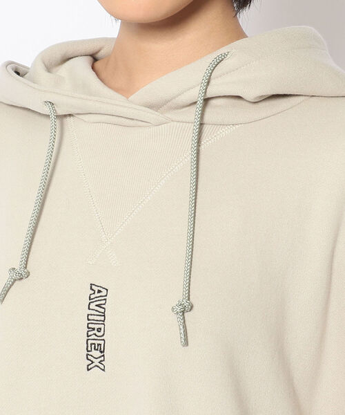 AVIREX（アヴィレックス）の「【直営店限定】HOODED PARKA/ フーデッドパーカー（パーカー・レディース・ライトグリーン/ブラック/パープル・FREE）」の4枚目の写真