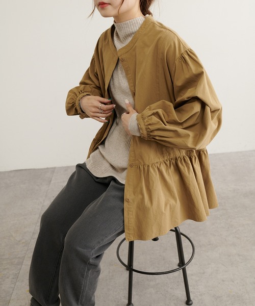 PUAL CE CIN（ピュアルセシン）の「ワイドRIBプチハイネックプルオーバー（ニット/セーター・レディース・ブラック/ベージュ/ミント/オートミール・FREE）」の15枚目の写真