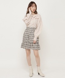 WILLSELECTION | ファンシーチェックツイードフリンジミニスカート(スカート)