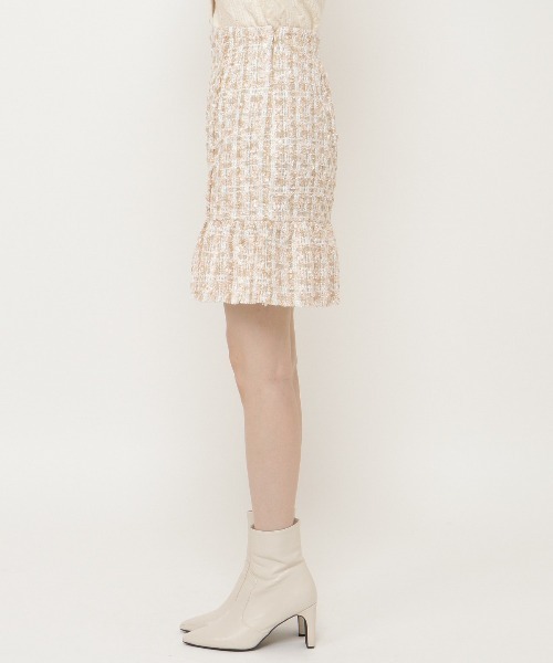 WILLSELECTION（ウィルセレクション）の「ファンシーチェックツイードフリンジミニスカート（スカート・レディース・ピンク/ブラウン/ネイビー・SMALL/MEDIUM）」の15枚目の写真