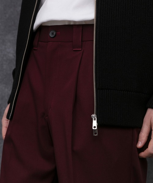 UNITED TOKYO（ユナイテッドトウキョウ）の「マルチストレッチサイドゴムセミフレアスラックス（スラックス・メンズ・ブラック/バーガンディー/ライトベージュ/グレイッシュベージュ・1/2/3）」の11枚目の写真