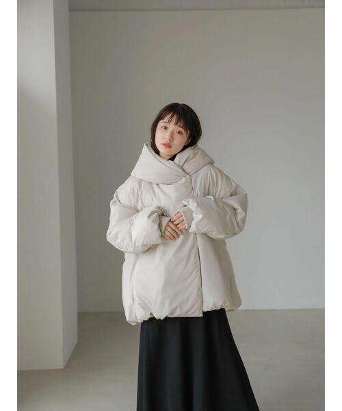 AMERICAN HOLIC（アメリカンホリック）の「バックドレープ中綿コート（その他アウター・レディース・ブラック/グレイッシュベージュ・M/L）」の10枚目の写真