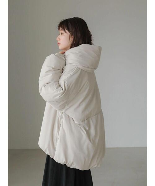 AMERICAN HOLIC（アメリカンホリック）の「バックドレープ中綿コート（その他アウター・レディース・ブラック/グレイッシュベージュ・M/L）」の11枚目の写真