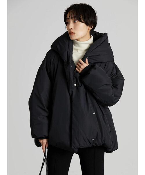 AMERICAN HOLIC（アメリカンホリック）の「バックドレープ中綿コート（その他アウター・レディース・ブラック/グレイッシュベージュ・M/L）」の18枚目の写真