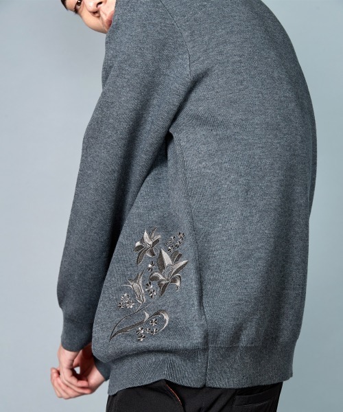 rehacer(レアセル)の「rehacer : Bottle Neck Garden Knit / ボトルネック ガーデンニット(ニット/セーター・メンズ・ブラック/グレー/グリーン・MEDIUM/LARGE)」の6枚目の写真