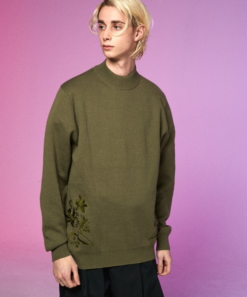 rehacer(レアセル)の「rehacer : Bottle Neck Garden Knit / ボトルネック ガーデンニット(ニット/セーター・メンズ・ブラック/グレー/グリーン・MEDIUM/LARGE)」の10枚目の写真