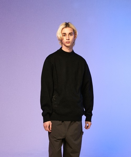 rehacer(レアセル)の「rehacer : Bottle Neck Garden Knit / ボトルネック ガーデンニット(ニット/セーター・メンズ・ブラック/グレー/グリーン・MEDIUM/LARGE)」の18枚目の写真