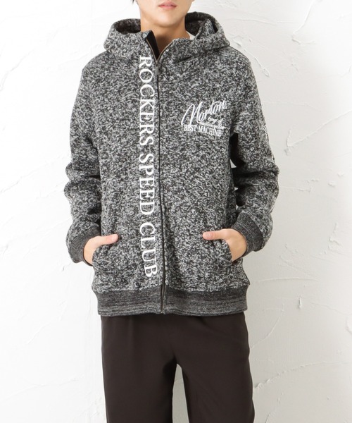 Norton（ノートン）の「Norton ノートン ポリ杢ボリュームネック パーカー ジャケット（パーカー・メンズ・ブラック/グレー・M/L/XL/XXL）」の12枚目の写真