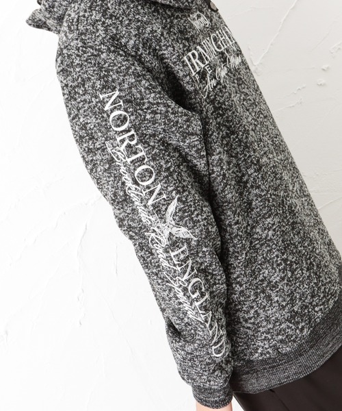 Norton（ノートン）の「Norton ノートン ポリ杢ボリュームネック パーカー ジャケット（パーカー・メンズ・ブラック/グレー・M/L/XL/XXL）」の13枚目の写真