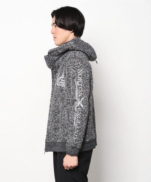 Norton（ノートン）の「Norton ノートン ポリ杢ボリュームネック パーカー ジャケット（パーカー・メンズ・ブラック/グレー・M/L/XL/XXL）」の5枚目の写真