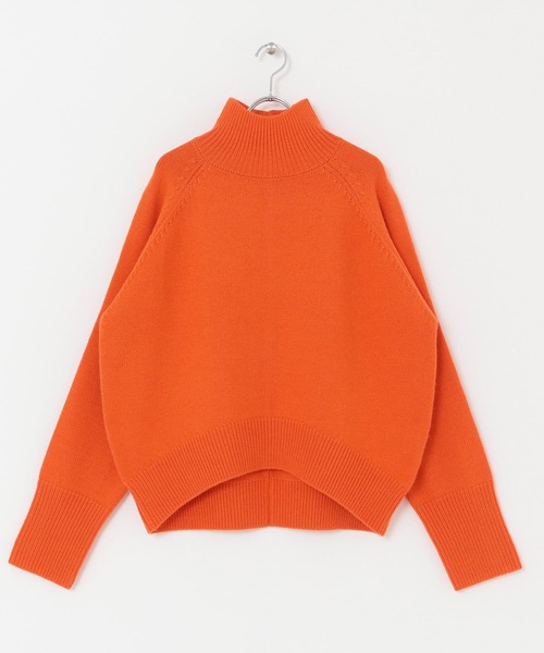 KBF（ケイビーエフ）の「アウトリンキングコクーンハイネックニット（ニット/セーター・レディース・ライトグレー/ブラウン/オレンジ・ONE）」の5枚目の写真