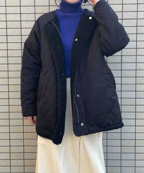 ボアコンビキルティングリバーシブルジャケット