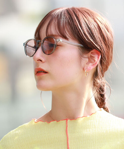 Ray BEAMS(レイビームス)の「noeyedia × Ray BEAMS / 別注 サングラス "NE430"(サングラス・レディース・ライトグレー/ブラウン・FREE)」の2枚目の写真