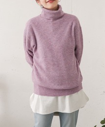 URBAN RESEARCH DOORS | 片畦タートルニットプルオーバー(ニット/セーター)