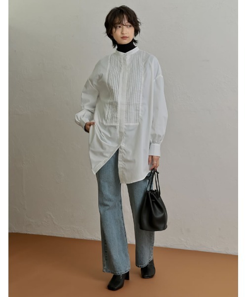 Re:EDIT(リエディ)の「指穴タートルネックリブニットトップス(ニット/セーター・レディース・グリーン/パープル/ブラック/ブルー/アイボリー/オレンジ・MEDIUM)」の9枚目の写真