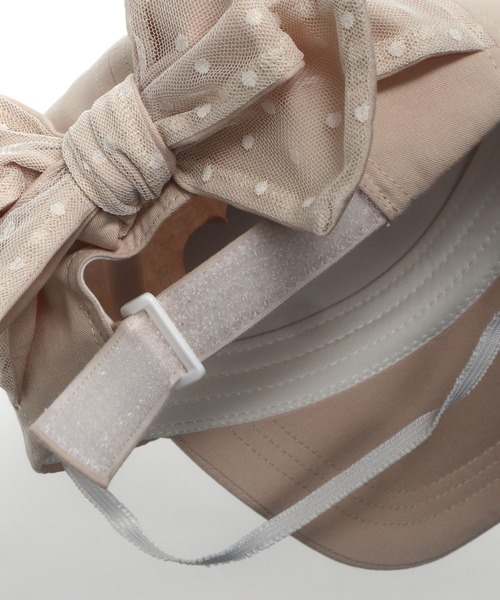 KP DECO(ケーピーデコ)の「後チュールリボン付きコットンツイルキャップ(M-L)(キャップ・キッズ・ベージュ/ピンク・LARGE/MEDIUM)」の8枚目の写真