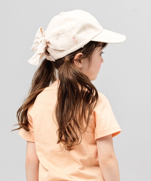 KP DECO(ケーピーデコ)の「後チュールリボン付きコットンツイルキャップ(M-L)(キャップ・キッズ・ベージュ/ピンク・LARGE/MEDIUM)」の11枚目の写真