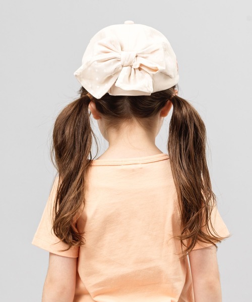 KP DECO(ケーピーデコ)の「後チュールリボン付きコットンツイルキャップ(M-L)(キャップ・キッズ・ベージュ/ピンク・LARGE/MEDIUM)」の12枚目の写真