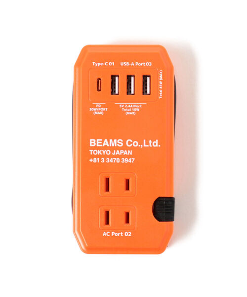 bpr BEAMS（ビーピーアール ビームス ）の「BEAMS / AC＆USB タップ（生活家電・メンズ・オレンジ・ONE SIZE）」の5枚目の写真