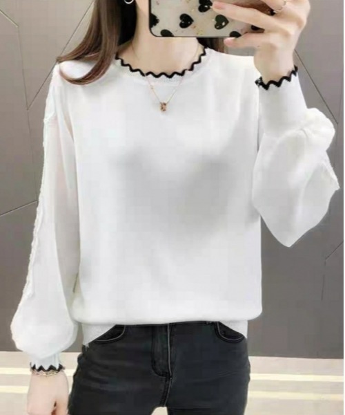 ラフスリーブシフォンニット（ニット/セーター）｜RR TOKYO（アールアールトウキョウ）