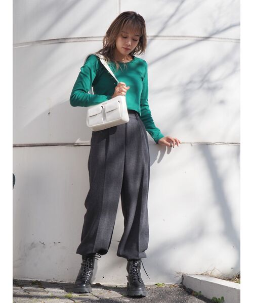 EVRIS（エヴリス）の「ワイドベルトガジェットBAG（ショルダーバッグ・レディース・ホワイト/ブラック/グリーン・FREE）」の12枚目の写真