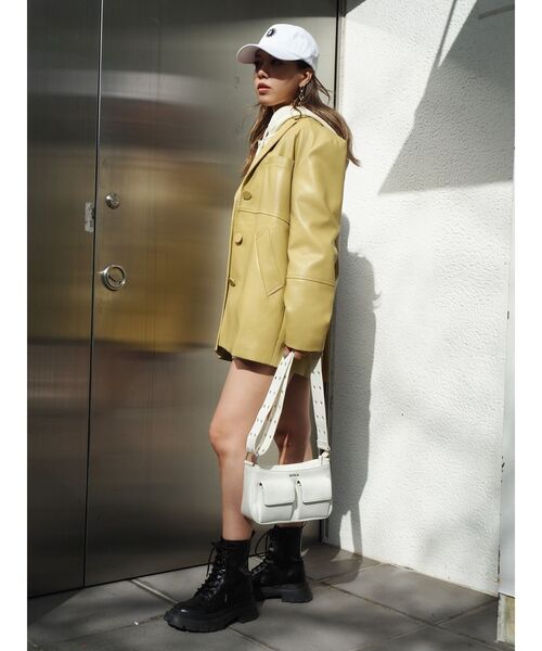 EVRIS（エヴリス）の「ワイドベルトガジェットBAG（ショルダーバッグ・レディース・ホワイト/ブラック/グリーン・FREE）」の10枚目の写真