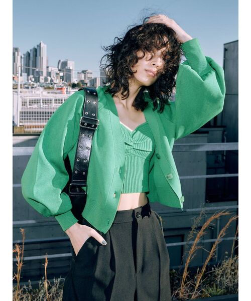 EVRIS（エヴリス）の「ワイドベルトガジェットBAG（ショルダーバッグ・レディース・ホワイト/ブラック/グリーン・FREE）」の21枚目の写真