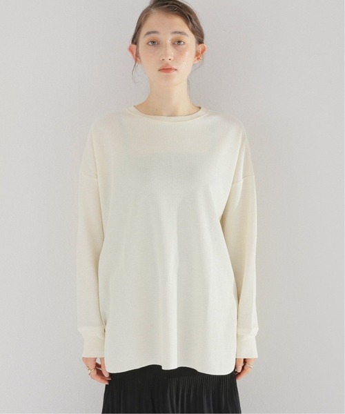 JOURNAL STANDARD relume(ジャーナルスタンダード レリューム)の「《追加》TCワッフルオーバーサイズロングスリーブTシャツ◆(Tシャツ/カットソー・レディース・オレンジ/ホワイト系その他/ブルー/オートミール・FREE)」の12枚目の写真