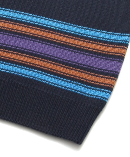 MAHAGRID(マハグリッド)の「【mahagrid】STRIPED KNIT VEST / マハグリッド ストライプ ボーダー ニット ベスト(ベスト・メンズ・ネイビー/アイボリー・SMALL/MEDIUM/LARGE)」の19枚目の写真