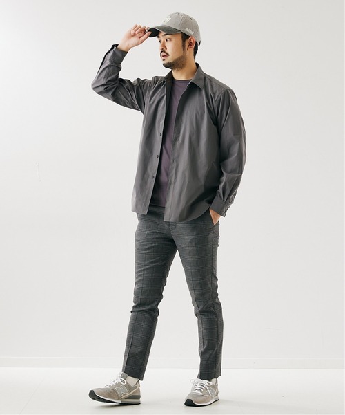 417 EDIFICE（フォーワンセブンエディフィス）の「【WEB限定】【シャツ+カットソーの2点セット】レギュラーカラー / Tシャツ（シャツ/ブラウス・メンズ・ホワイト/グレー/ブラウン/ベージュ/サックスブルー・SMALL/MEDIUM/LARGE/X-LARGE）」の12枚目の写真