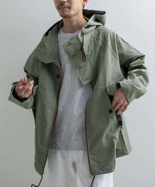 GLOSTER(グロスター)の「【GLOSTER/グロスター】ミリタリーフィールドパーカー(ブルゾン・メンズ・オリーブ/ネイビー/オレンジ・MEDIUM/LARGE)」の2枚目の写真