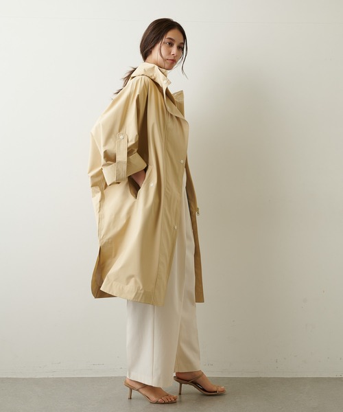 F/CE. （エフシーイー）の「【F/CE.】ポンチョコート（ポンチョ・レディース・ベージュ/ブラック・FREE）」の7枚目の写真