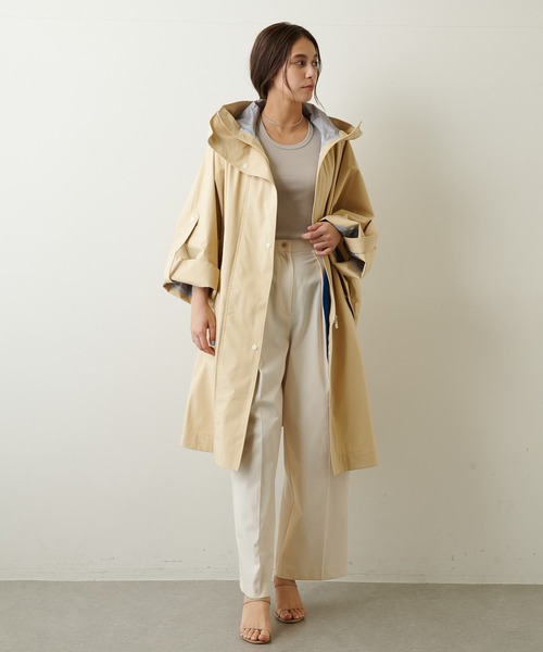 F/CE. （エフシーイー）の「【F/CE.】ポンチョコート（ポンチョ・レディース・ベージュ/ブラック・FREE）」の14枚目の写真
