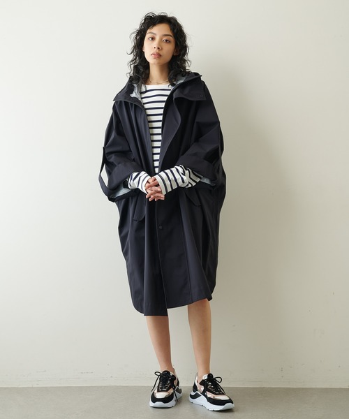 F/CE. （エフシーイー）の「【F/CE.】ポンチョコート（ポンチョ・レディース・ベージュ/ブラック・FREE）」の17枚目の写真