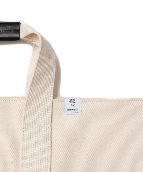 ROTTWEILER（ロットワイラー）の「CANVAS TOTE BAG（トートバッグ・メンズ・ホワイト/ブラック・ONESIZE）」の8枚目の写真