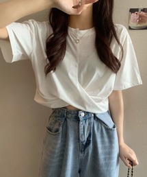 ツイストヘムクロップドTシャツ
