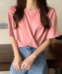 ツイストヘムクロップドTシャツ